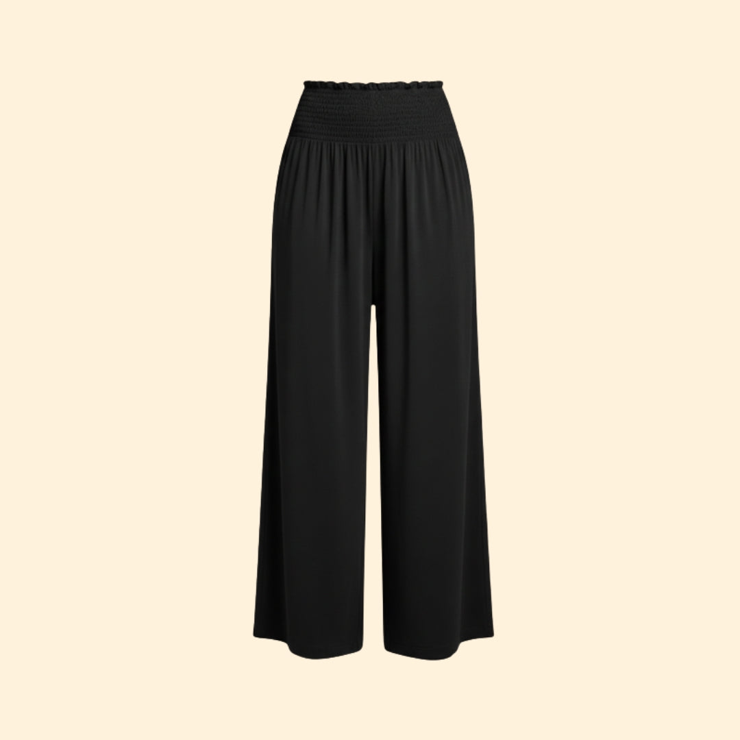 Women's Relaxed Fit Summer Trousers with Elastic Waist