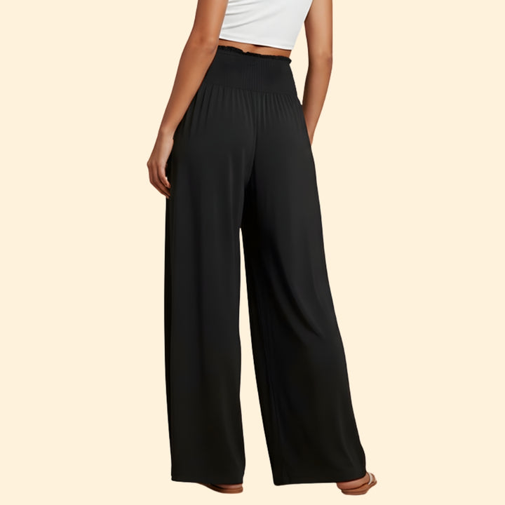 Women's Relaxed Fit Summer Trousers with Elastic Waist