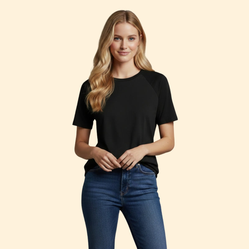 Women’s Relaxed Fit T-Shirt with Raglan Sleeves