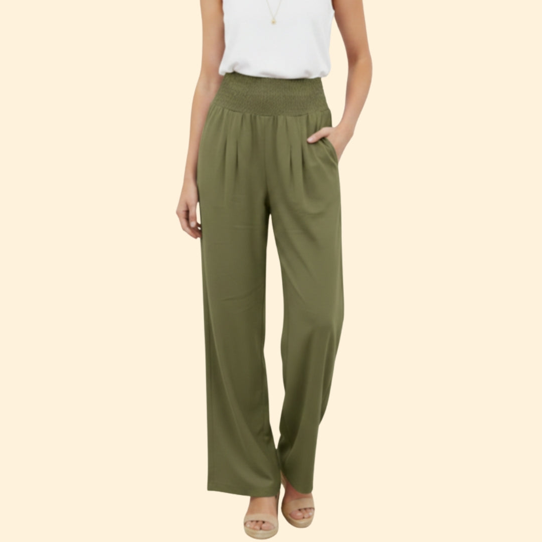 Women’s Relaxed Fit Trousers with Elastic Waistband