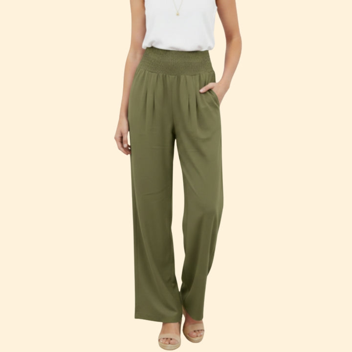 Women’s Relaxed Fit Trousers with Elastic Waistband
