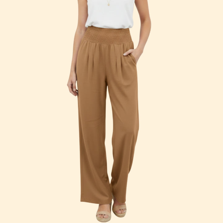 Women’s Relaxed Fit Trousers with Elastic Waistband
