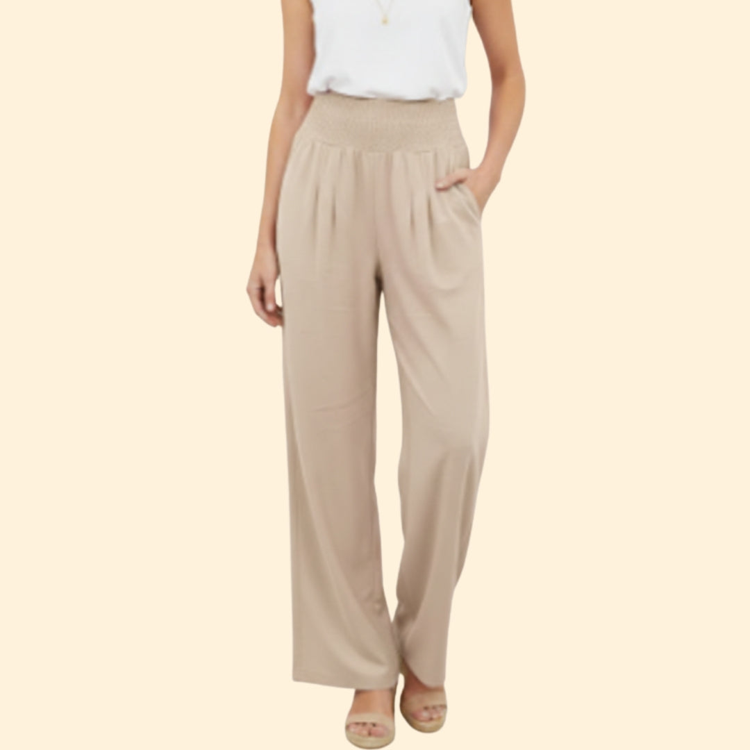 Women’s Relaxed Fit Trousers with Elastic Waistband