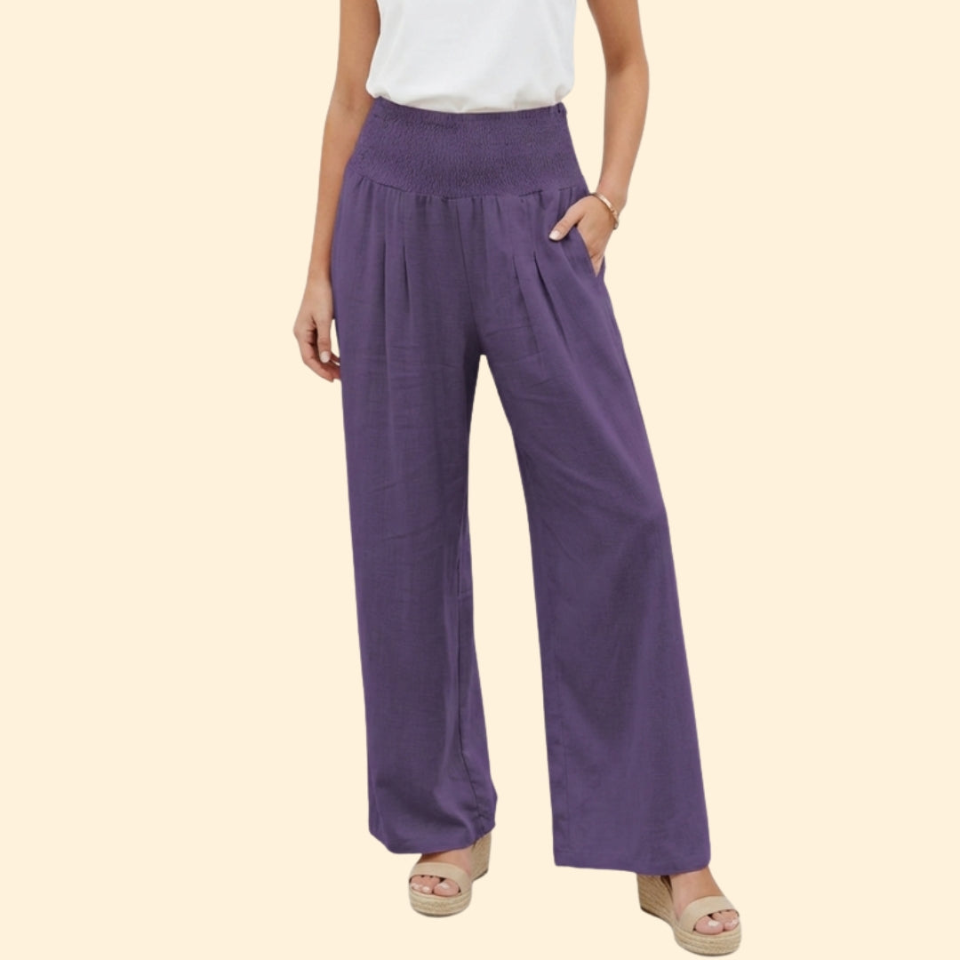Women’s Relaxed Fit Trousers with Elastic Waistband