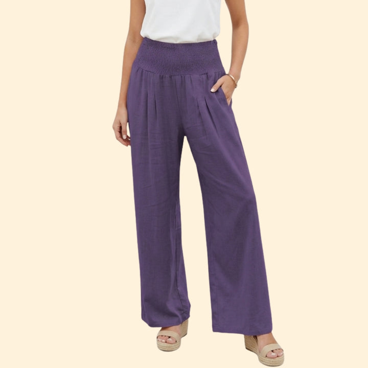 Women’s Relaxed Fit Trousers with Elastic Waistband