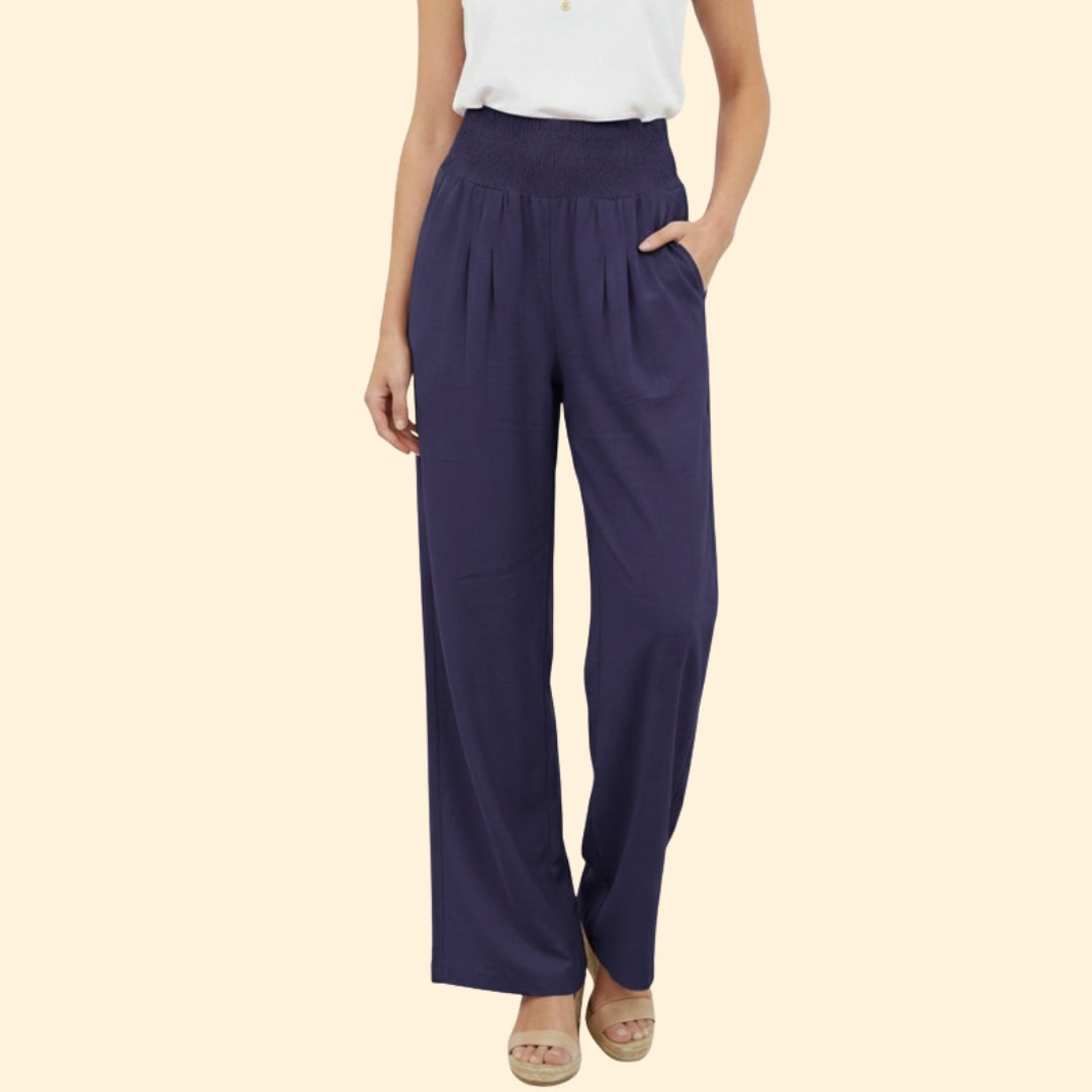 Women’s Relaxed Fit Trousers with Elastic Waistband