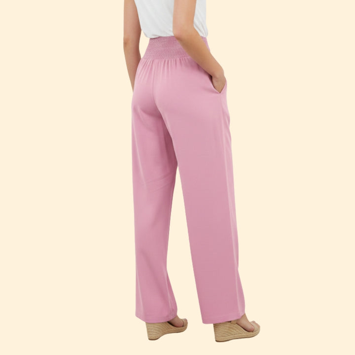Women’s Relaxed Fit Trousers with Elastic Waistband