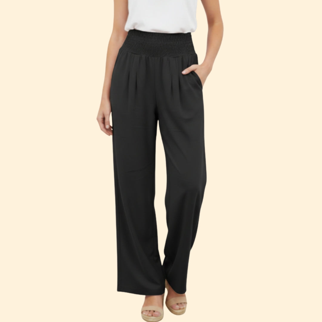 Women’s Relaxed Fit Trousers with Elastic Waistband