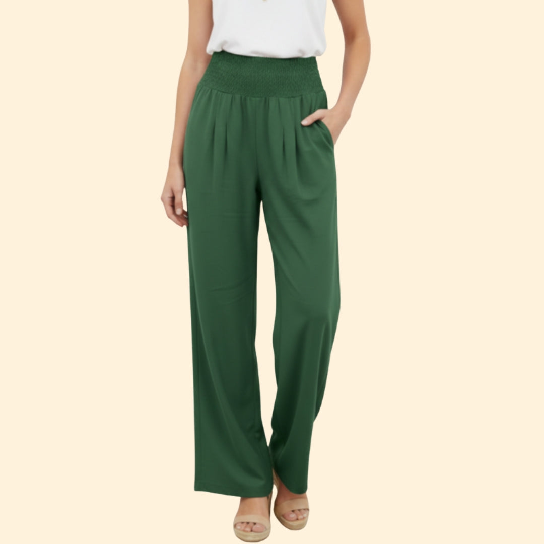 Women’s Relaxed Fit Trousers with Elastic Waistband