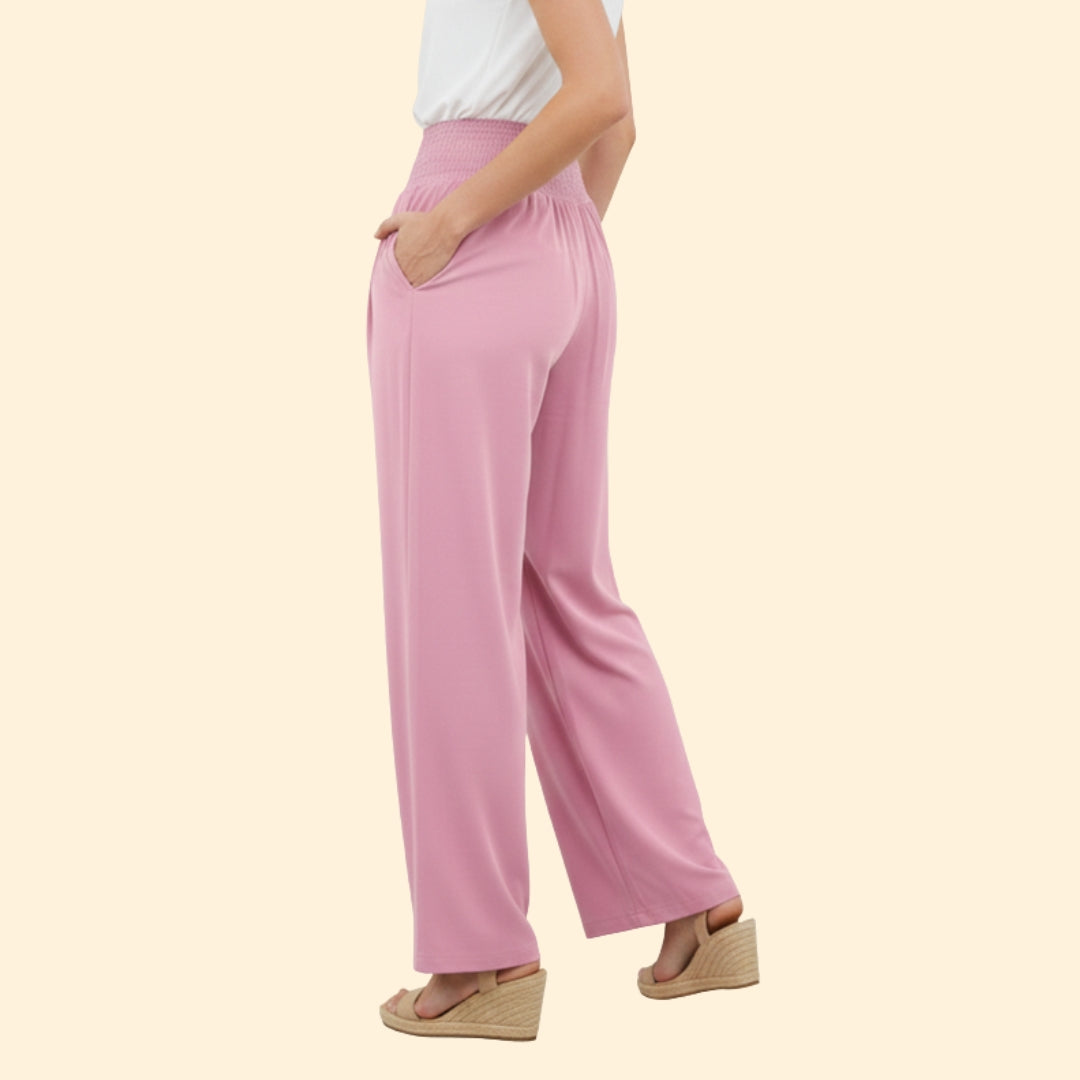 Women’s Relaxed Fit Trousers with Elastic Waistband
