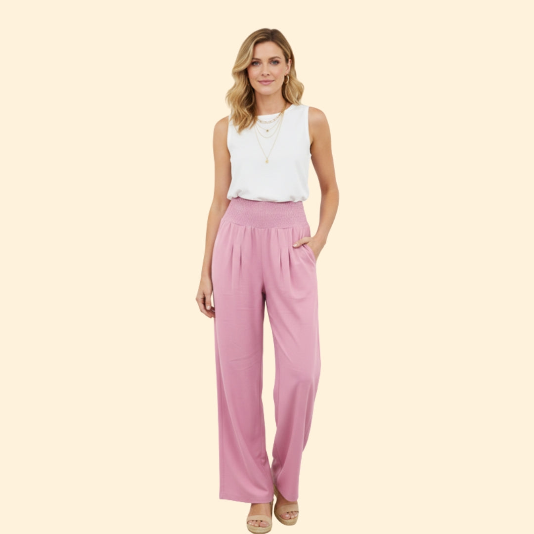Women’s Relaxed Fit Trousers with Elastic Waistband