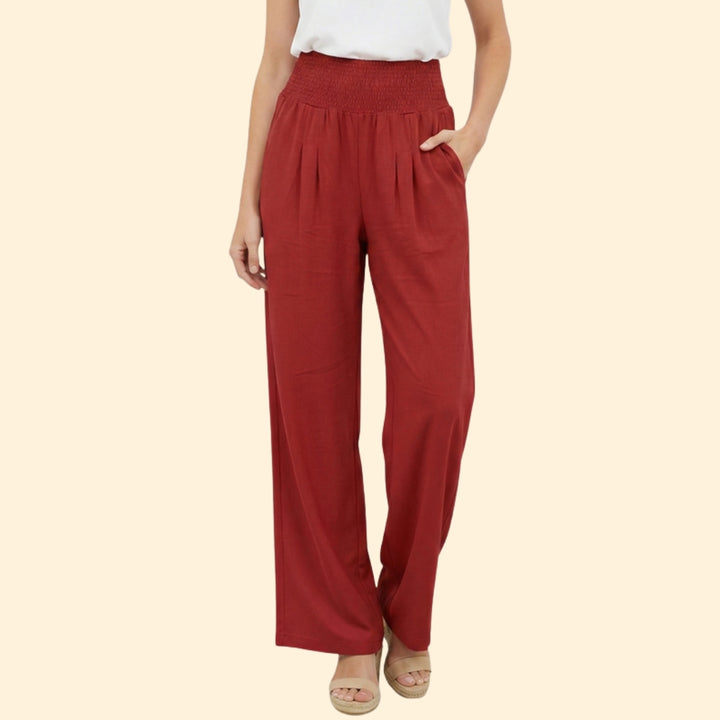 Women’s Relaxed Fit Trousers with Elastic Waistband