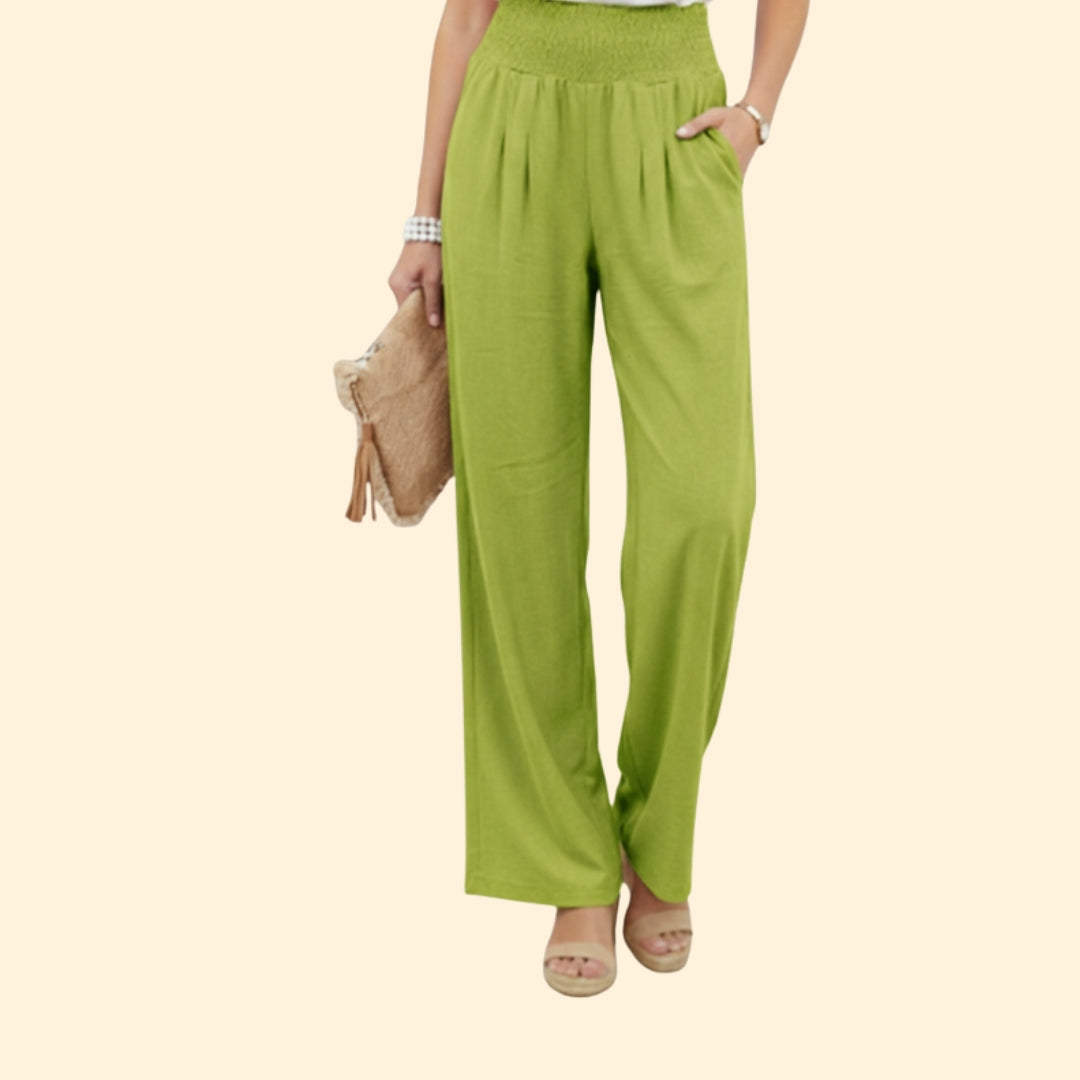 Women’s Relaxed Fit Trousers with Elastic Waistband