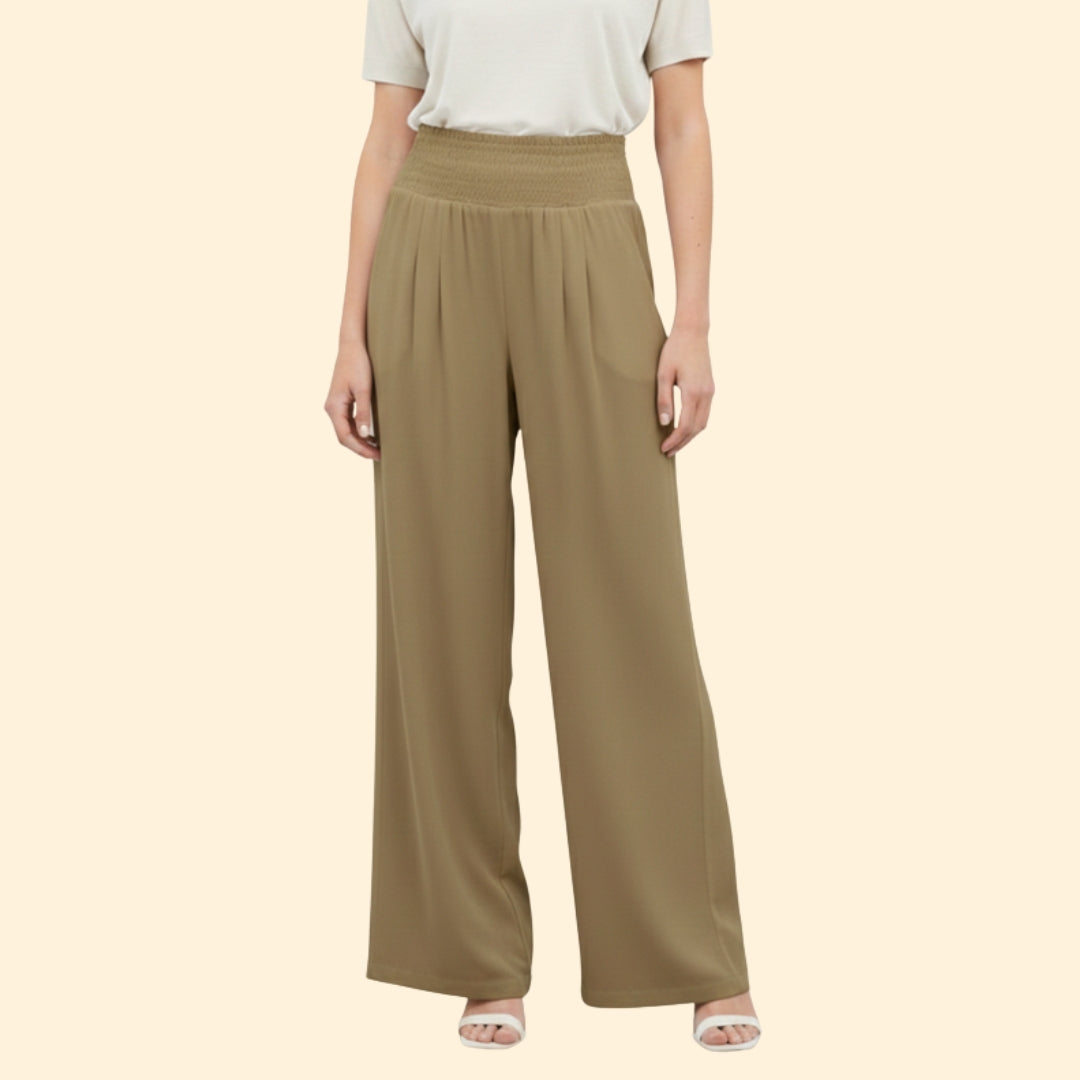 Women’s Relaxed Fit Trousers with Elastic Waistband