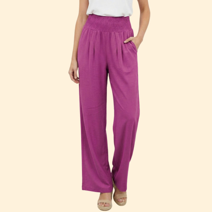 Women’s Relaxed Fit Trousers with Elastic Waistband