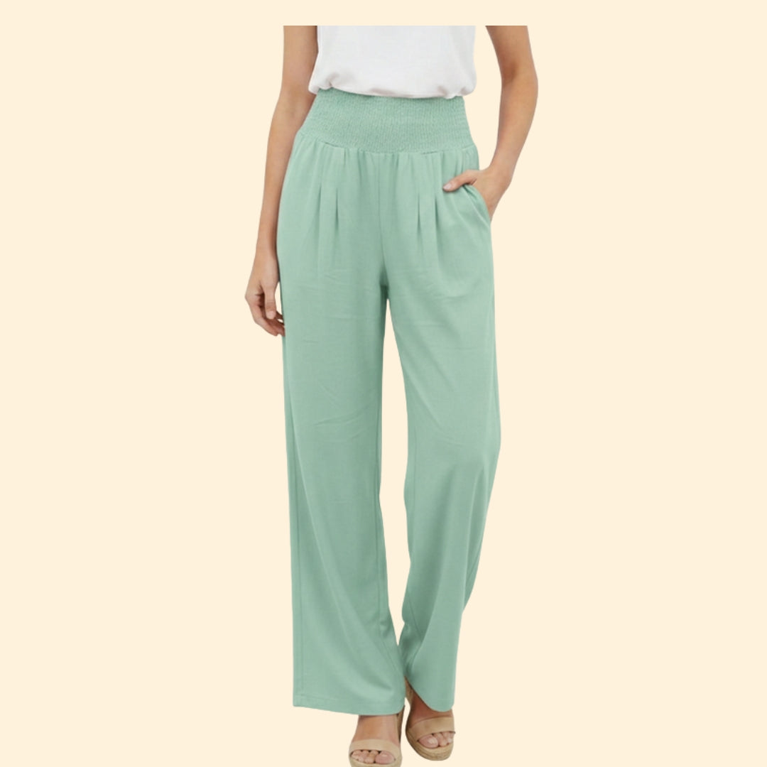 Women’s Relaxed Fit Trousers with Elastic Waistband