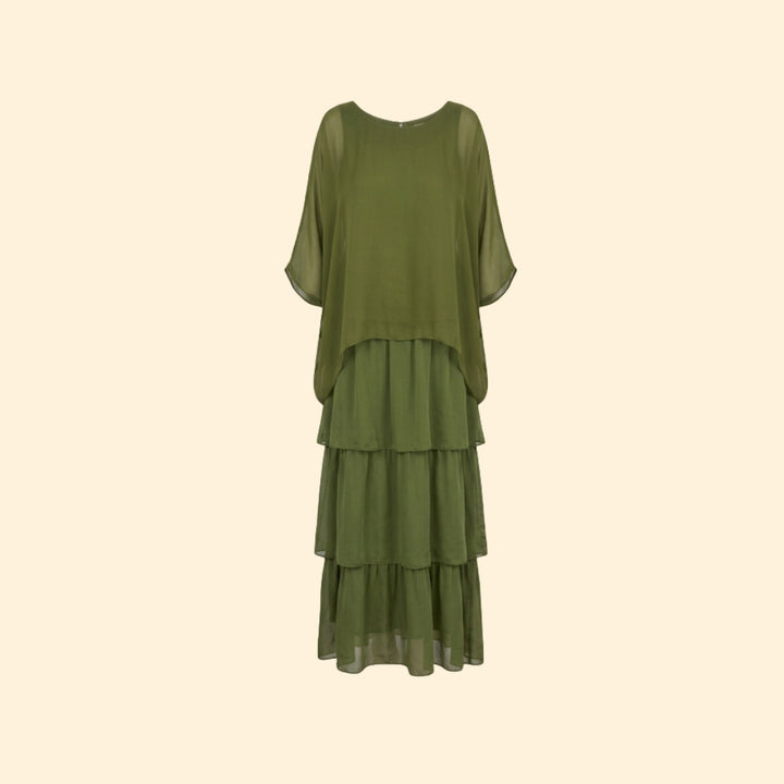 Women’s Relaxed Gown with Smocked Cuff Sleeves