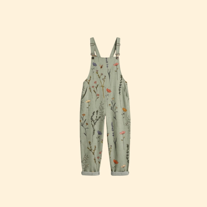 Women’s Relaxed Jumpsuit with Botanical Pattern