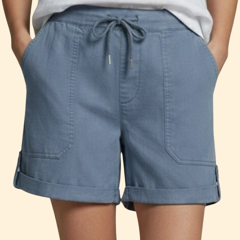 Women’s Relaxed Shorts with Turned-Up Hem