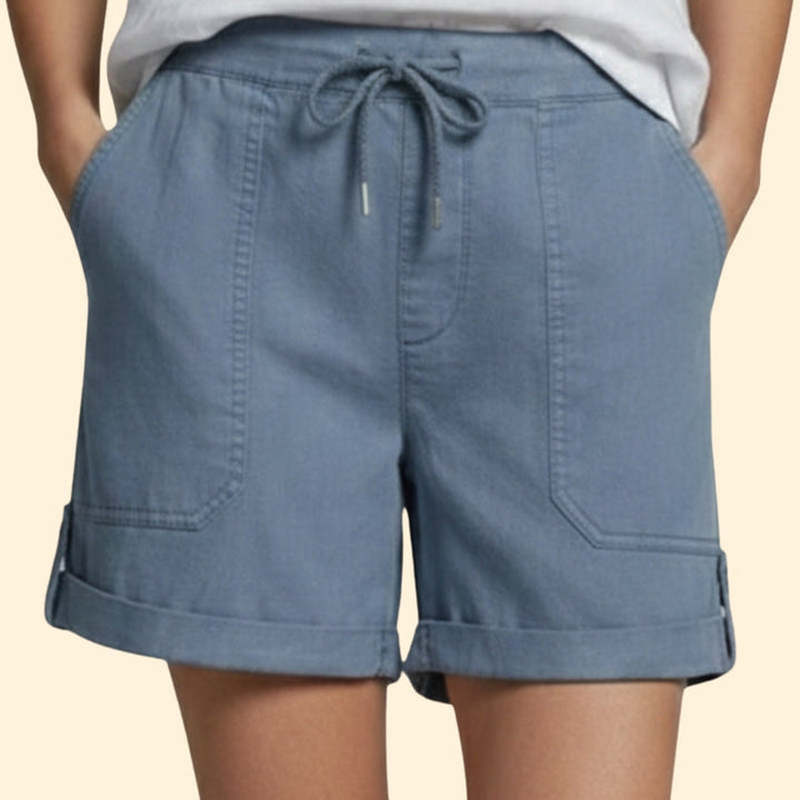 Women’s Relaxed Shorts with Turned-Up Hem