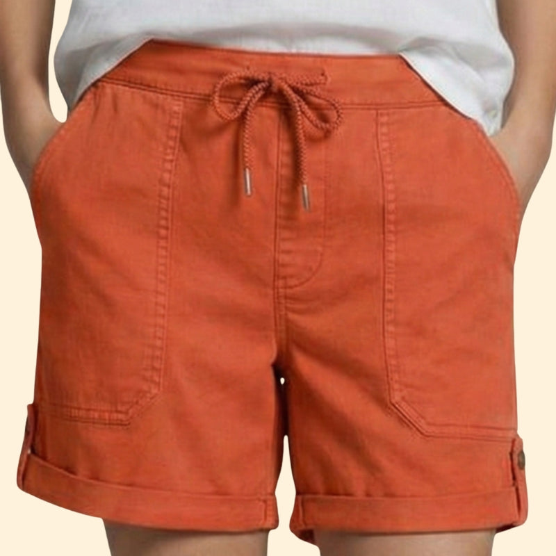 Women’s Relaxed Shorts with Turned-Up Hem