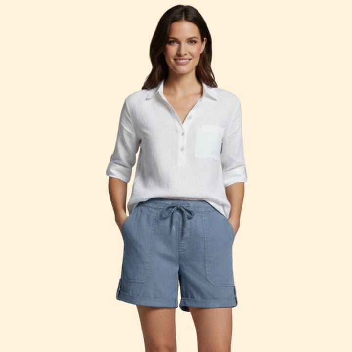 Women’s Relaxed Shorts with Turned-Up Hem