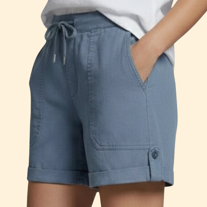 Women’s Relaxed Shorts with Turned-Up Hem