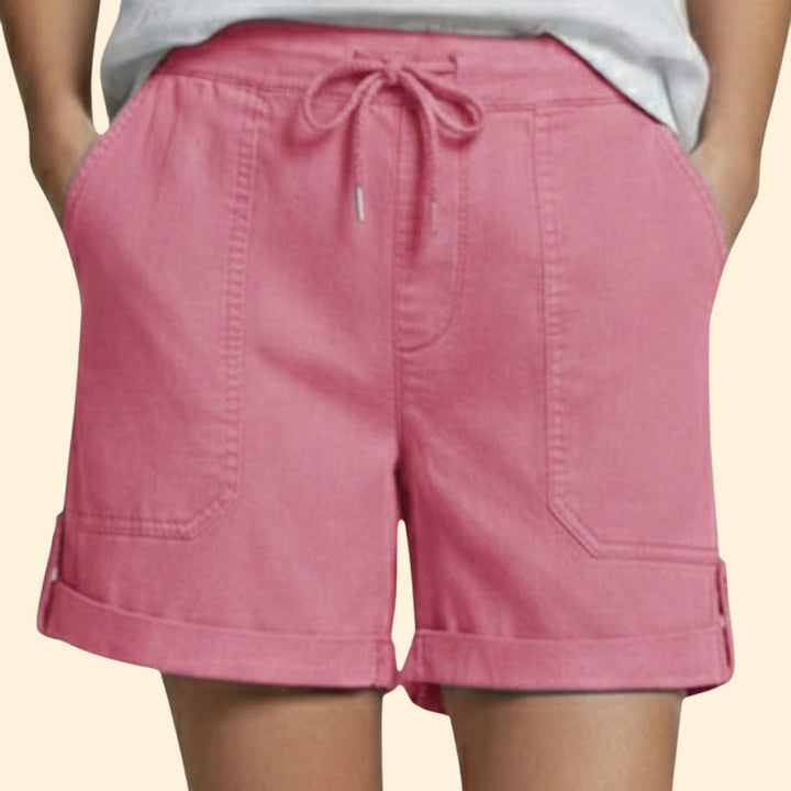 Women’s Relaxed Shorts with Turned-Up Hem