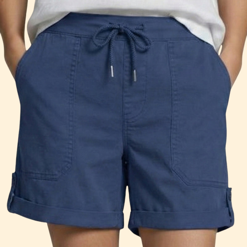 Women’s Relaxed Shorts with Turned-Up Hem