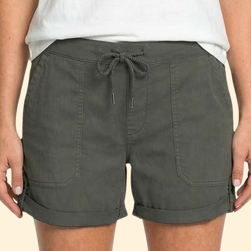 Women’s Relaxed Shorts with Turned-Up Hem
