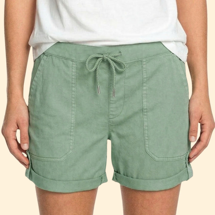 Women’s Relaxed Shorts with Turned-Up Hem