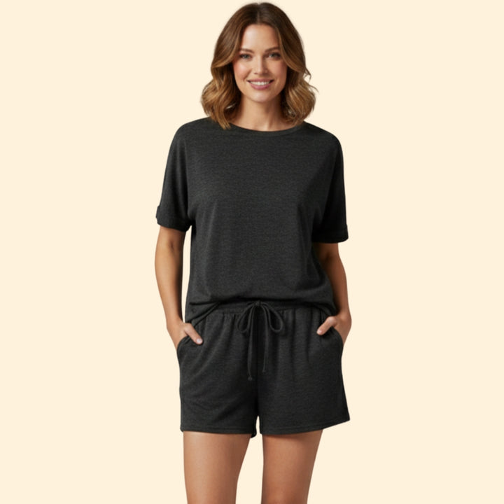 Women’s Relaxed Top with Elastic Waist Shorts