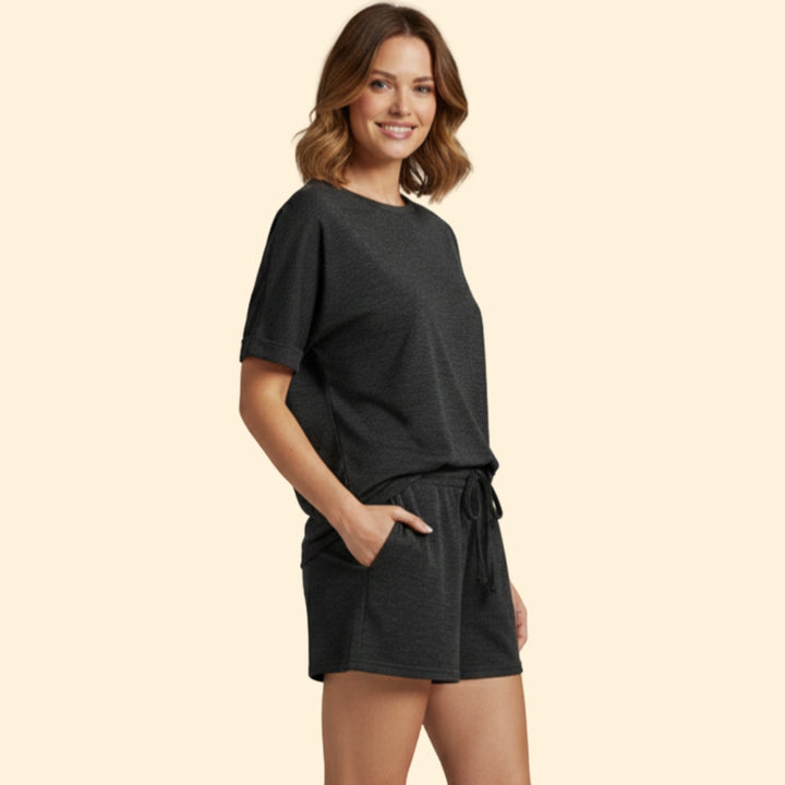 Women’s Relaxed Top with Elastic Waist Shorts