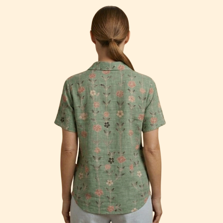 Women’s Relaxed Top with Floral Pattern