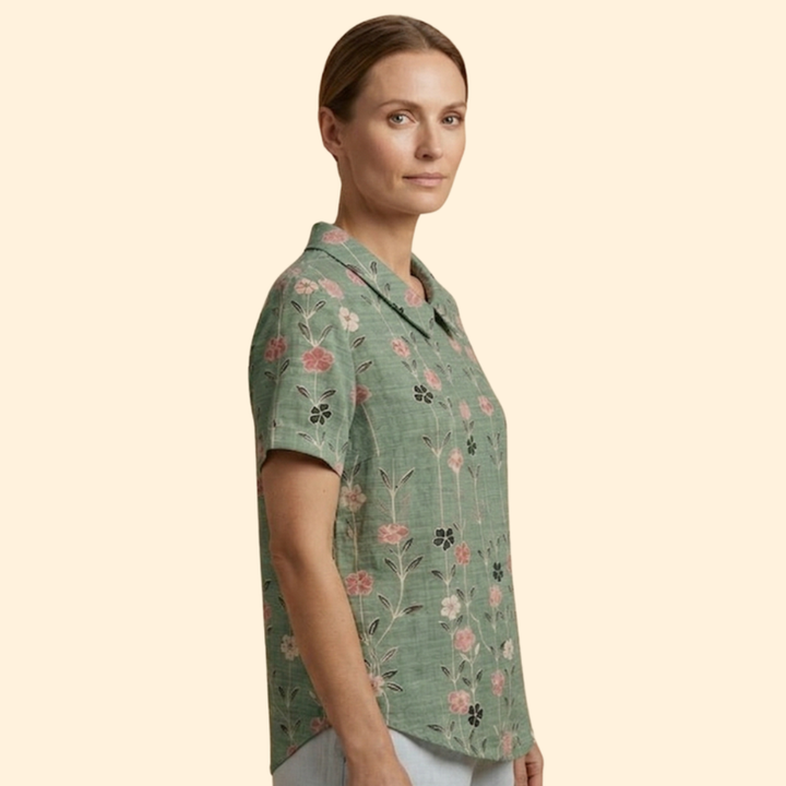 Women’s Relaxed Top with Floral Pattern