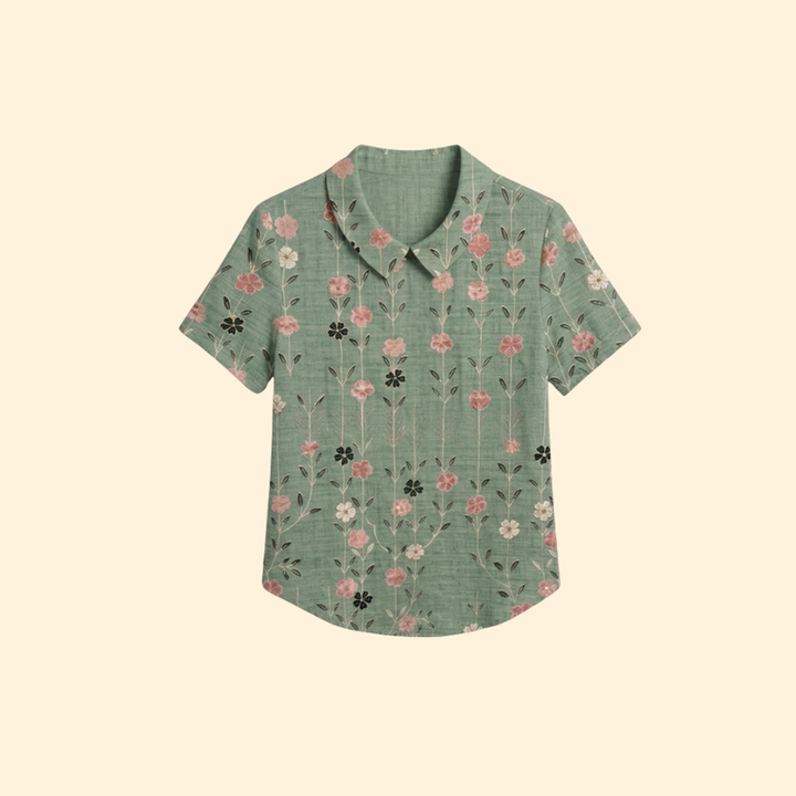 Women’s Relaxed Top with Floral Pattern