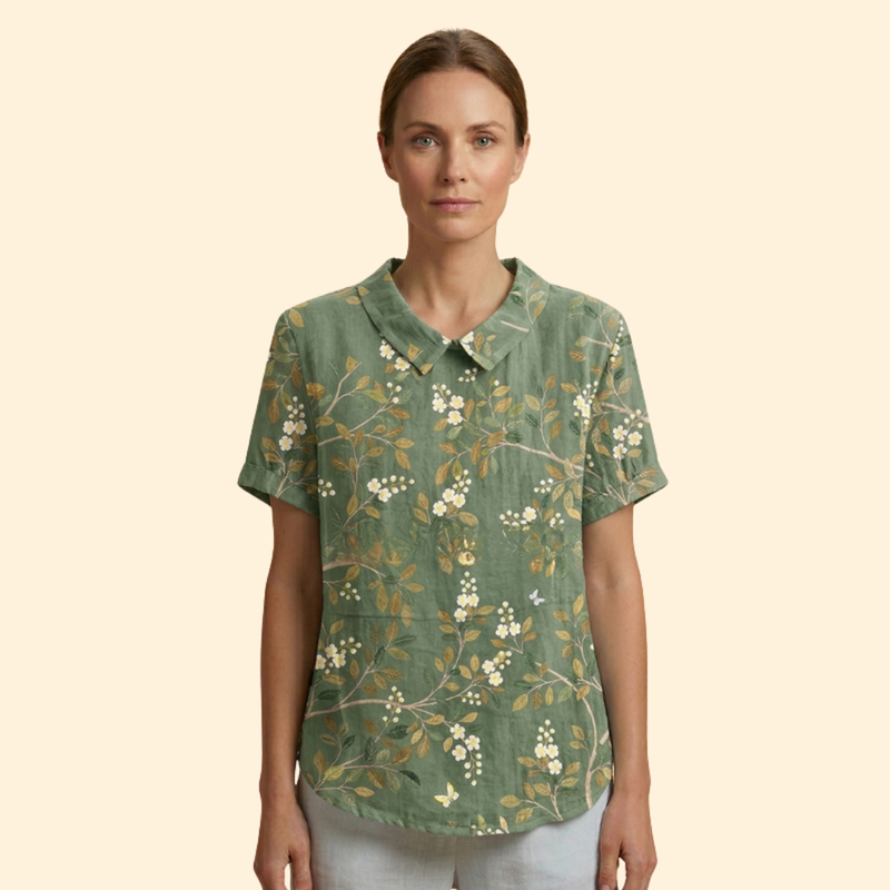 Women’s Relaxed Top with Floral Pattern