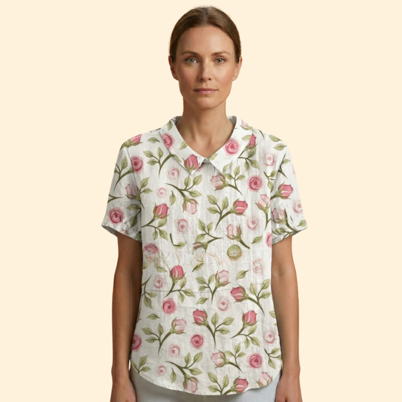 Women’s Relaxed Top with Floral Pattern