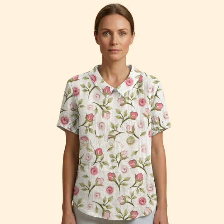 Women’s Relaxed Top with Floral Pattern