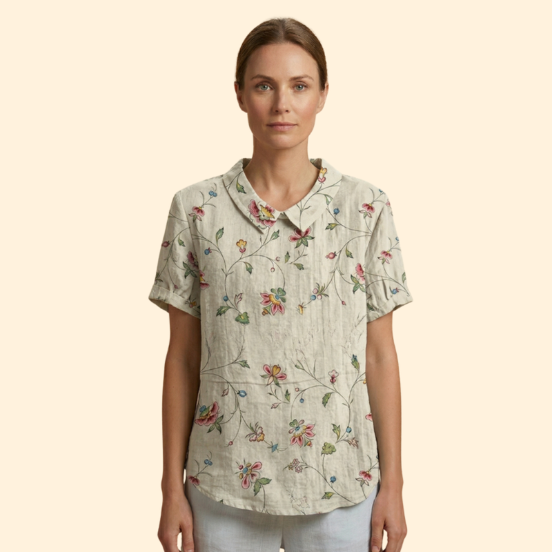 Women’s Relaxed Top with Floral Pattern