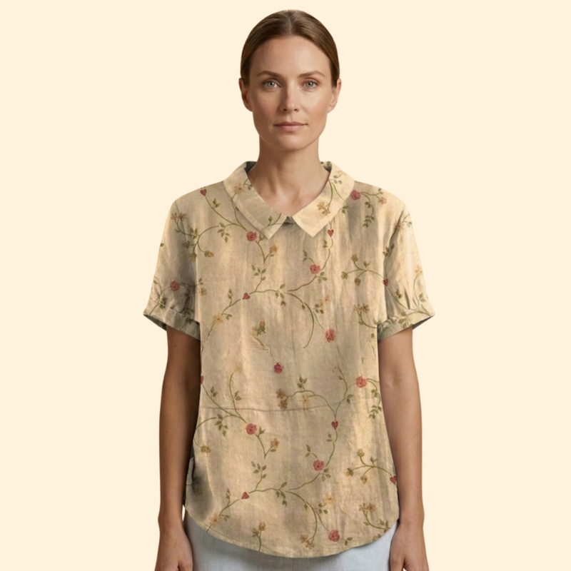 Women’s Relaxed Top with Floral Pattern