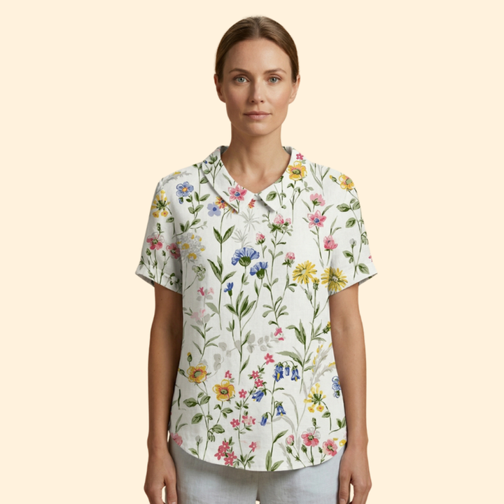 Women’s Relaxed Top with Floral Pattern