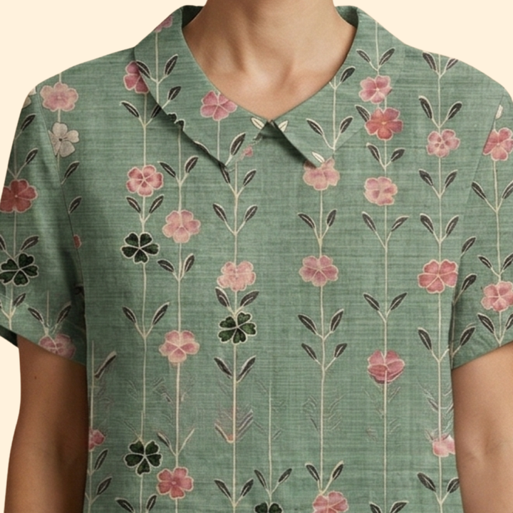 Women’s Relaxed Top with Floral Pattern