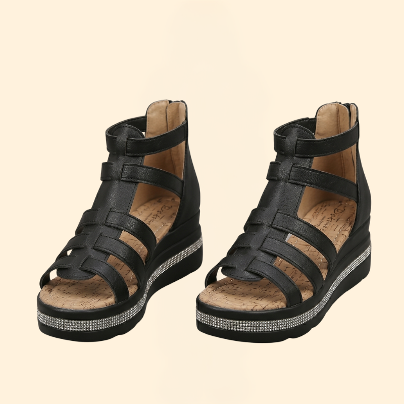 Women's Rhinestone Sandals with Support