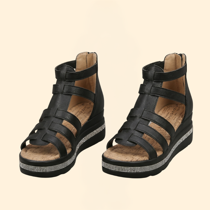 Women's Rhinestone Sandals with Support