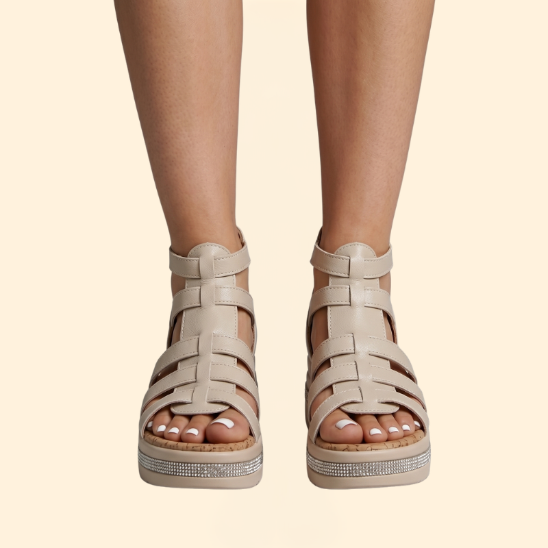 Women's Rhinestone Sandals with Support