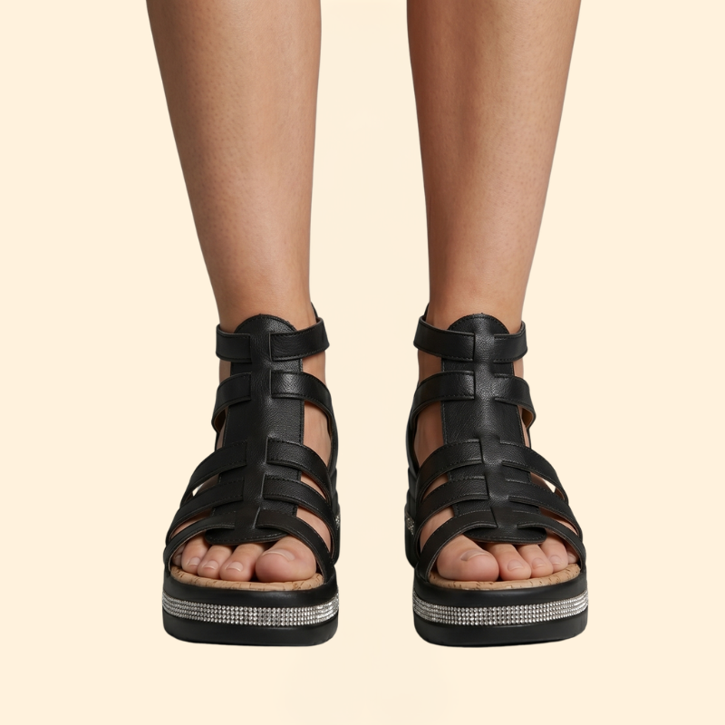 Women's Rhinestone Sandals with Support