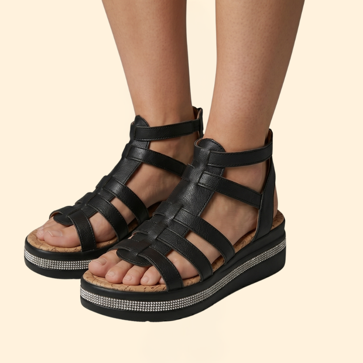 Women's Rhinestone Sandals with Support