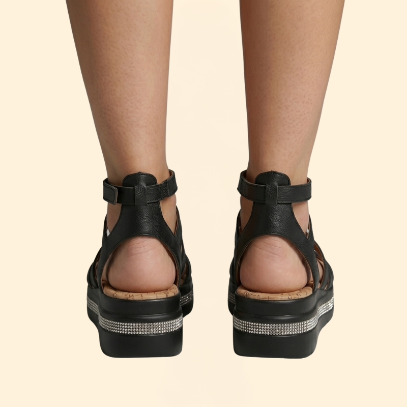 Women's Rhinestone Sandals with Support