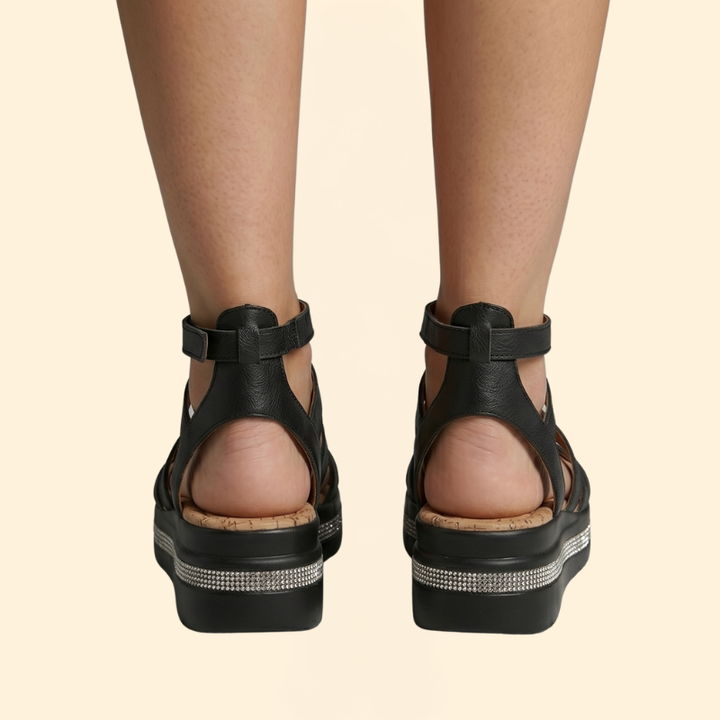 Women's Rhinestone Sandals with Support